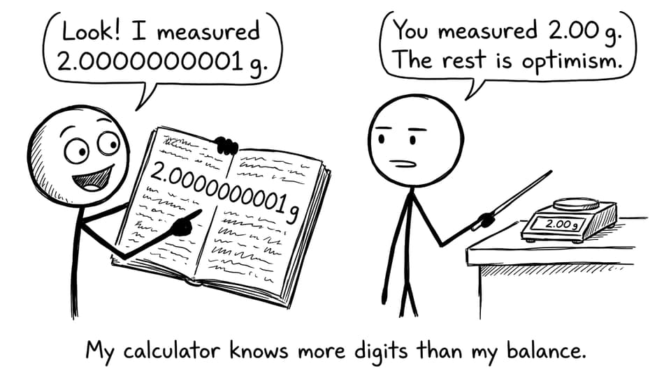 Comic: calculator vs balance