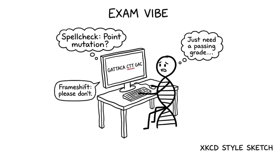 DNA spellcheck panic before exams