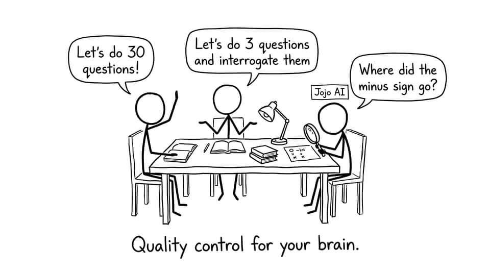 Study group debates 30 questions vs 3 deep ones