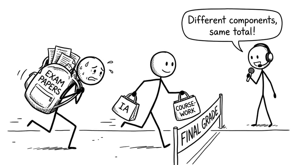 Backpack race: exams vs IA