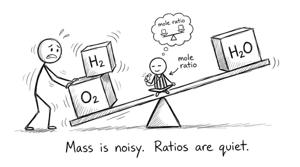 IB Chemistry comic: mass vs ratios