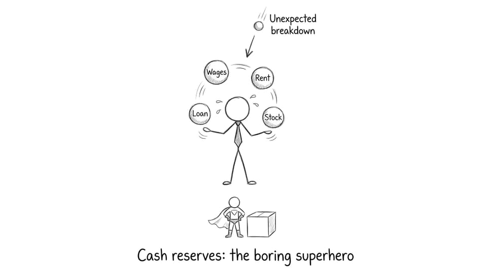 Cash reserves superhero comic