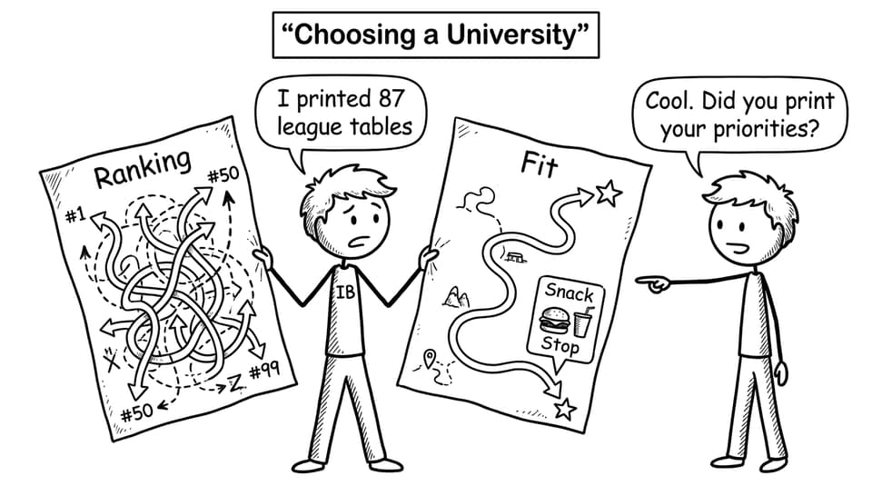 Choosing a University XKCD-style comic
