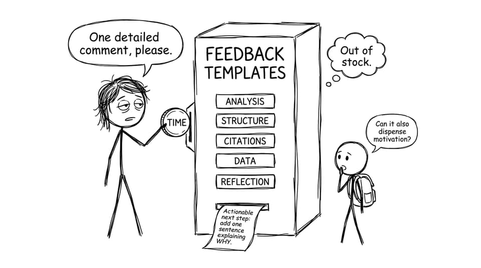 Feedback template vending machine