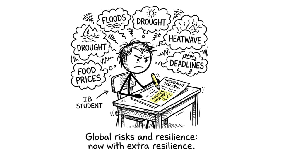 Stressed IB student vs global risks