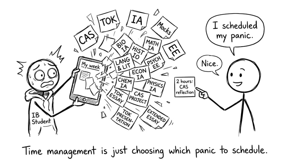A student schedules panic like a calendar event