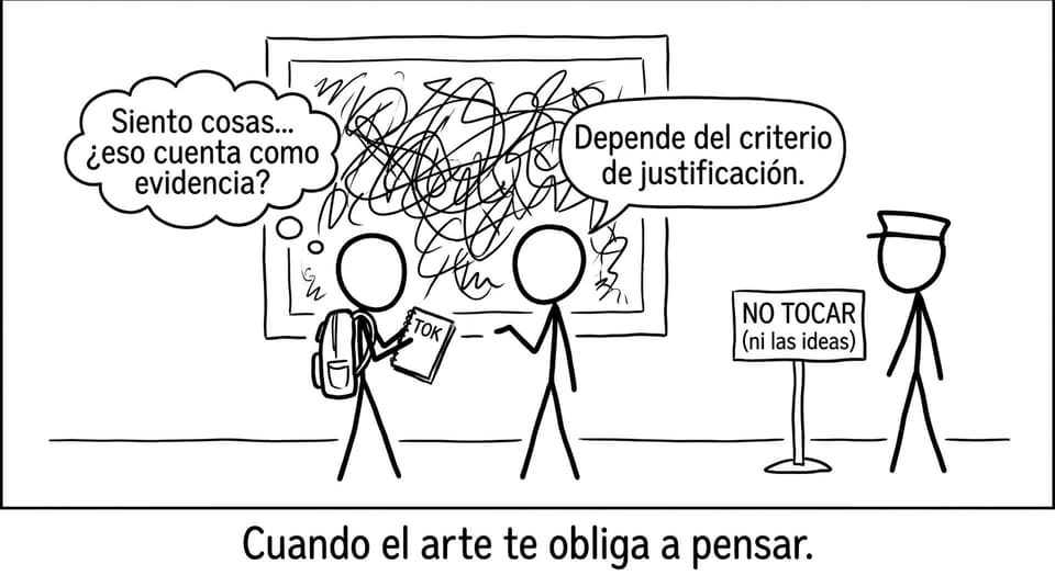 Estudiante en museo pensando TOK