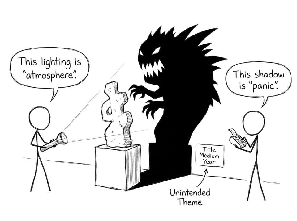 Lighting debate in the gallery