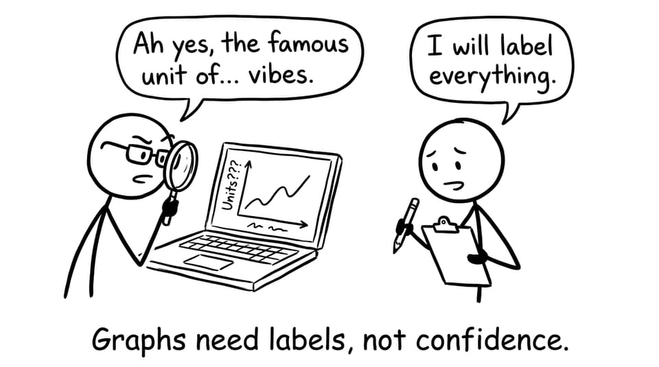 Unlabeled graph joke about “units of vibes”