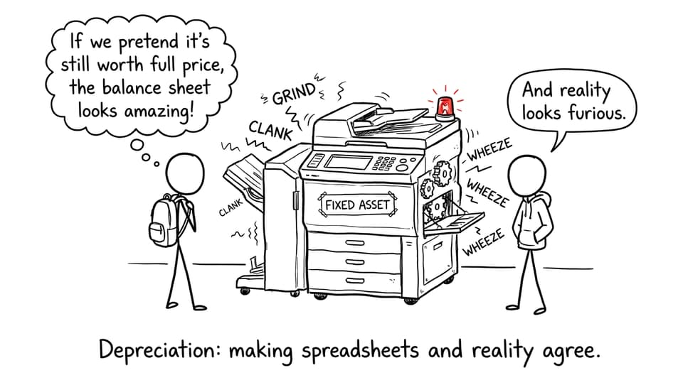 Depreciation making spreadsheets and reality agree