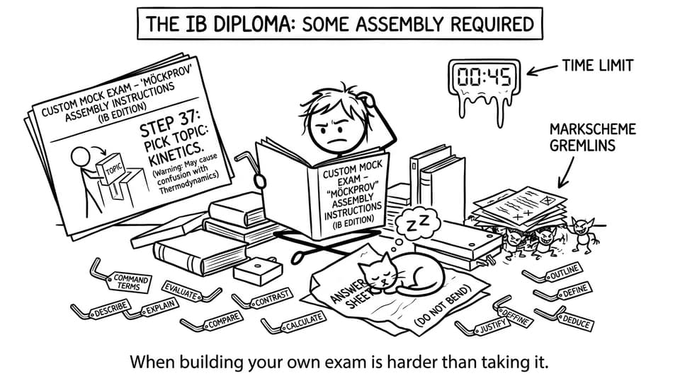 A student assembling a custom mock exam like IKEA