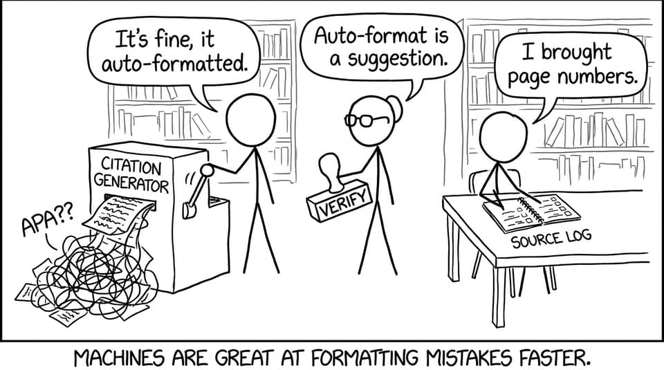 Comic about citation generators
