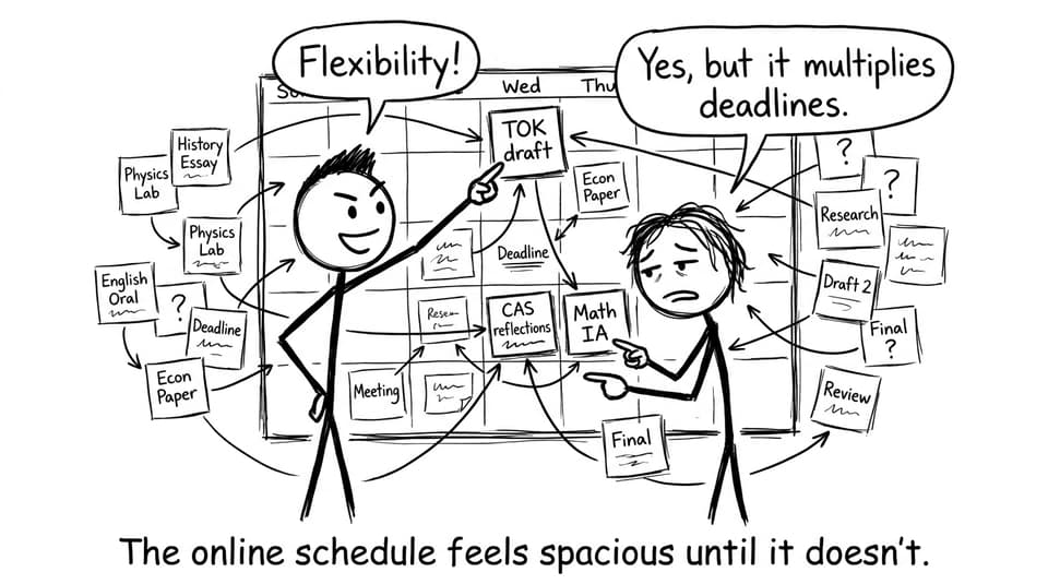 The online schedule feels spacious until it doesn't