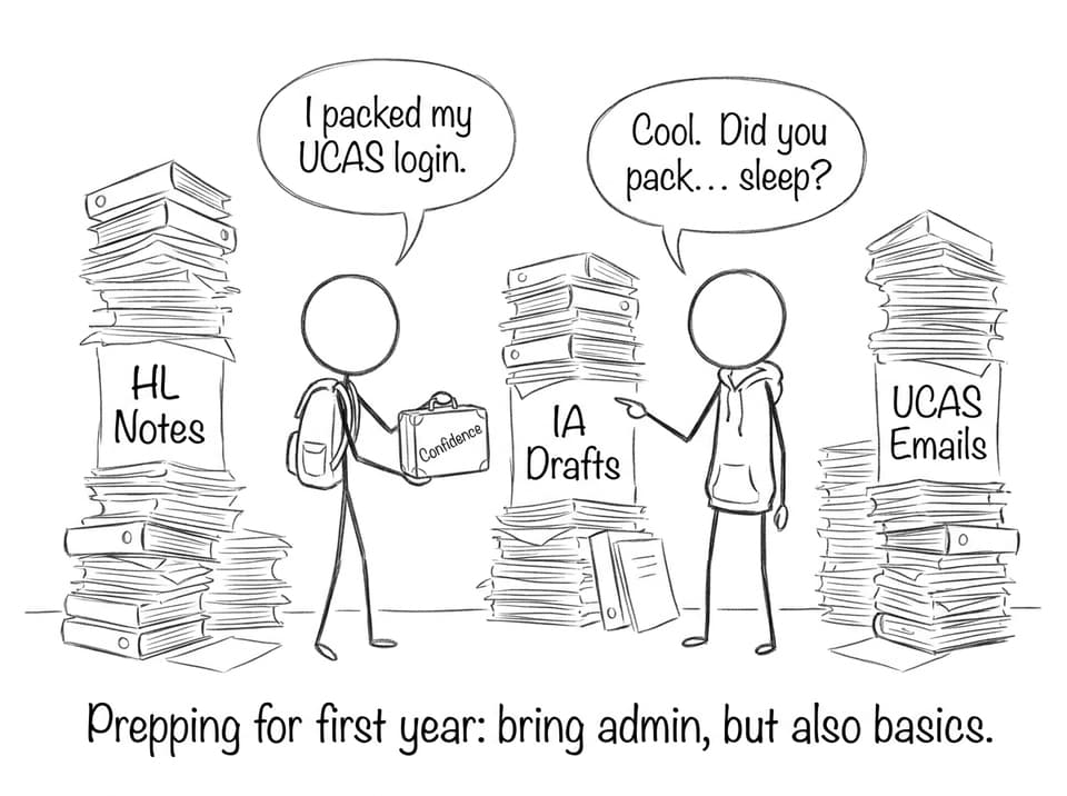 IB student packing chaos comic