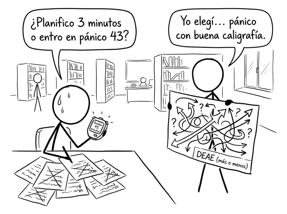Planificación vs pánico en el ensayo