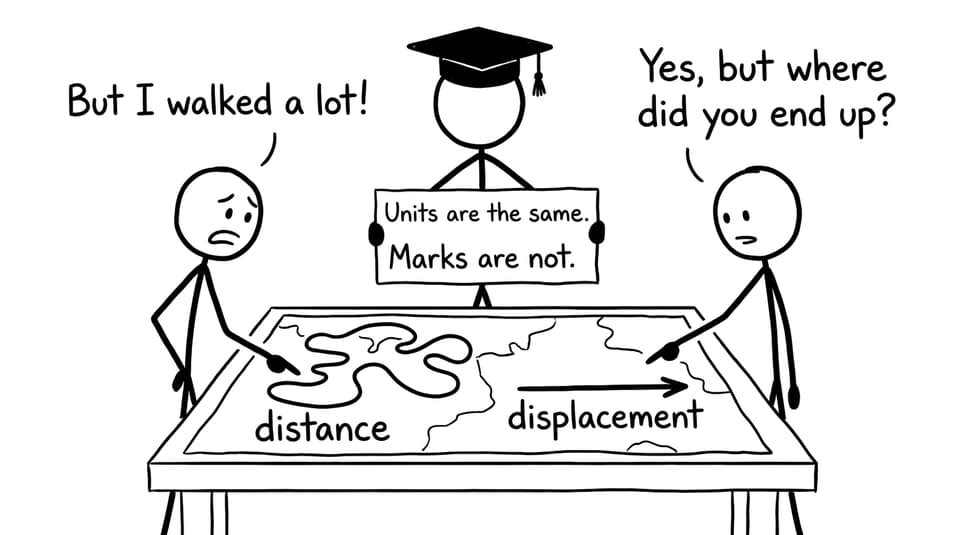 Distance vs displacement map argument