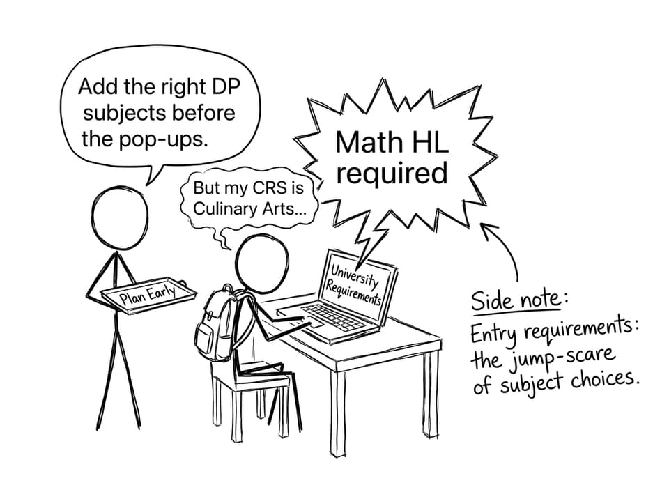University requirements pop-up comic