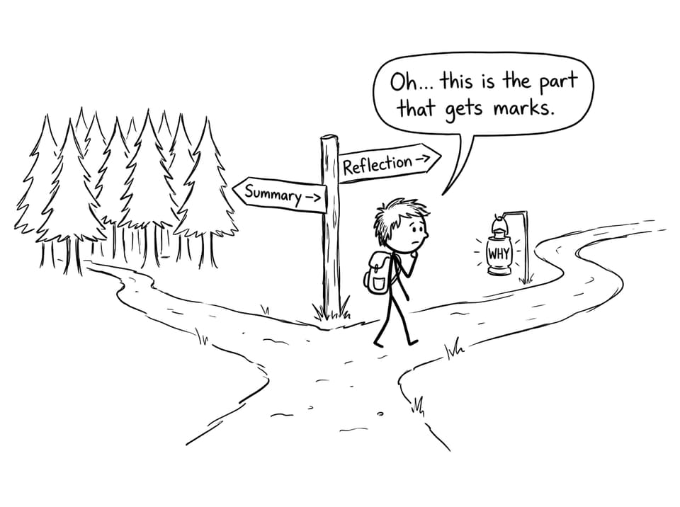 Student chooses Reflection instead of Summary