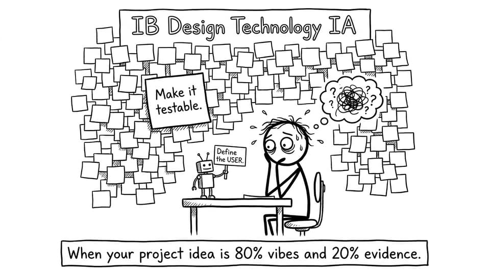 IB Design Technology idea vibes vs evidence