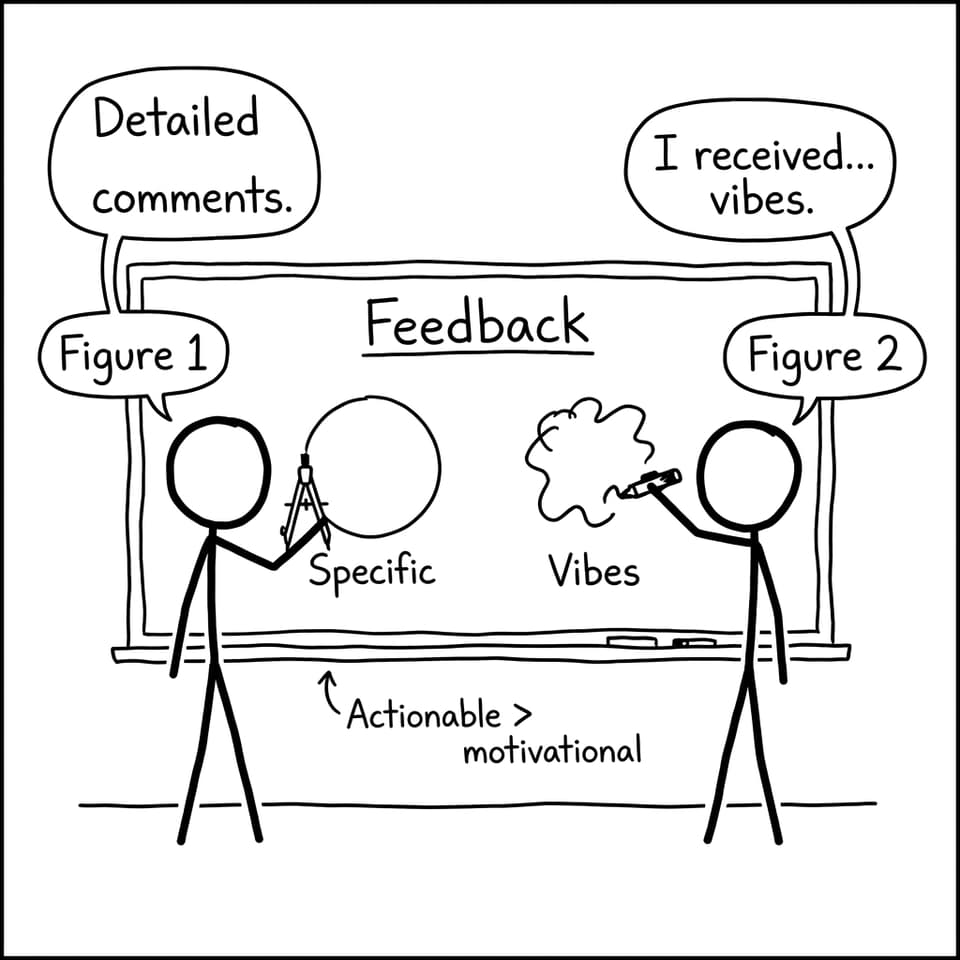 Detailed comments vs vibes
