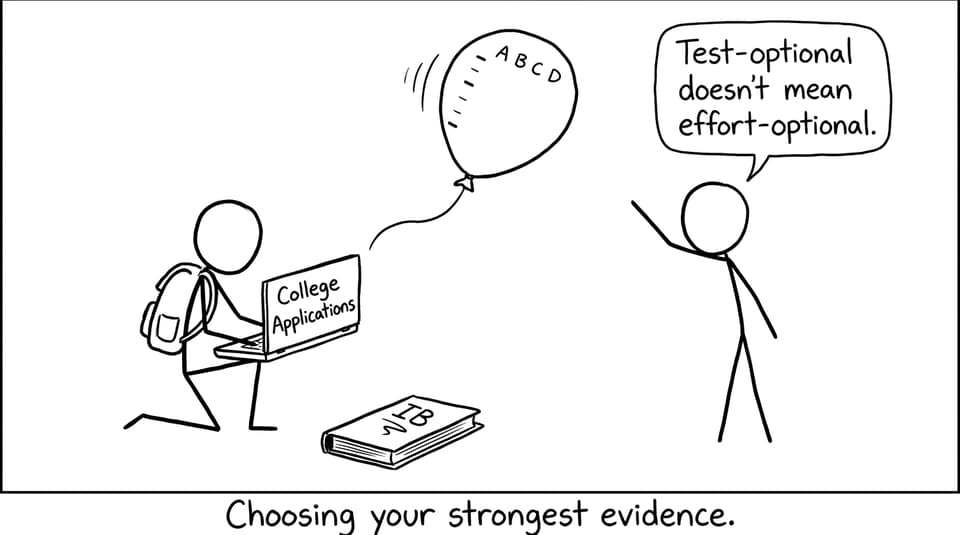 Test-optional balloon humor