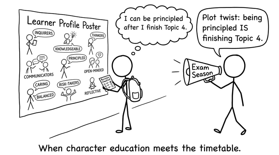 When character education meets the timetable.