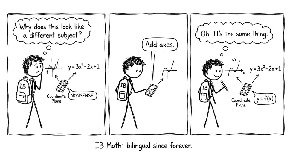 IB Math bilingual joke comic