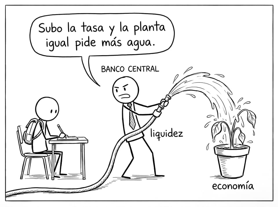 Banco central intentando regar la economía
