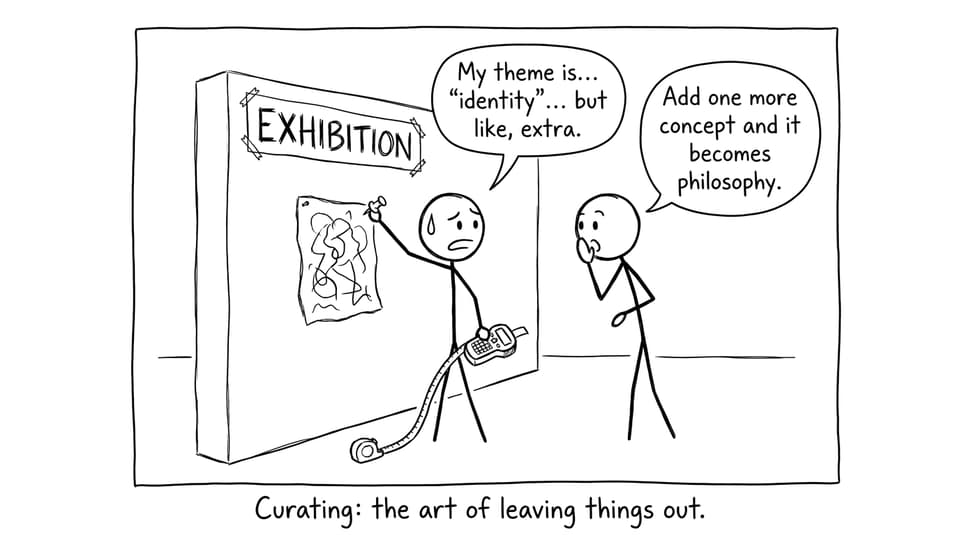 Curating comic relief