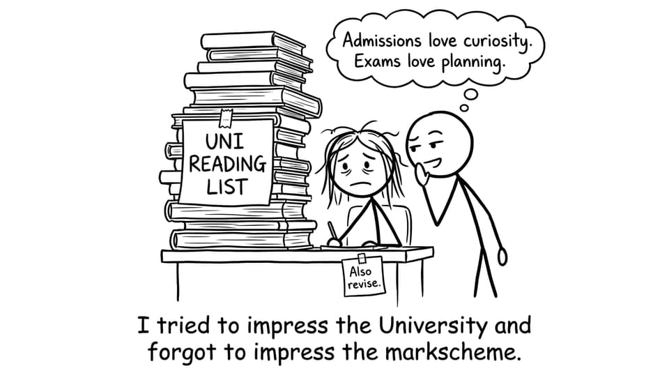 An IB student tries to impress admissions but forgets the markscheme