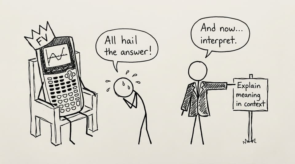 Calculator gives answer but wants interpretation