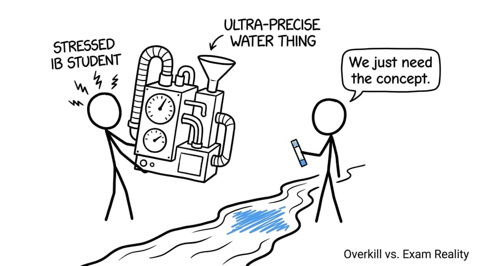 An IB student brings absurd lab gear to a simple field test