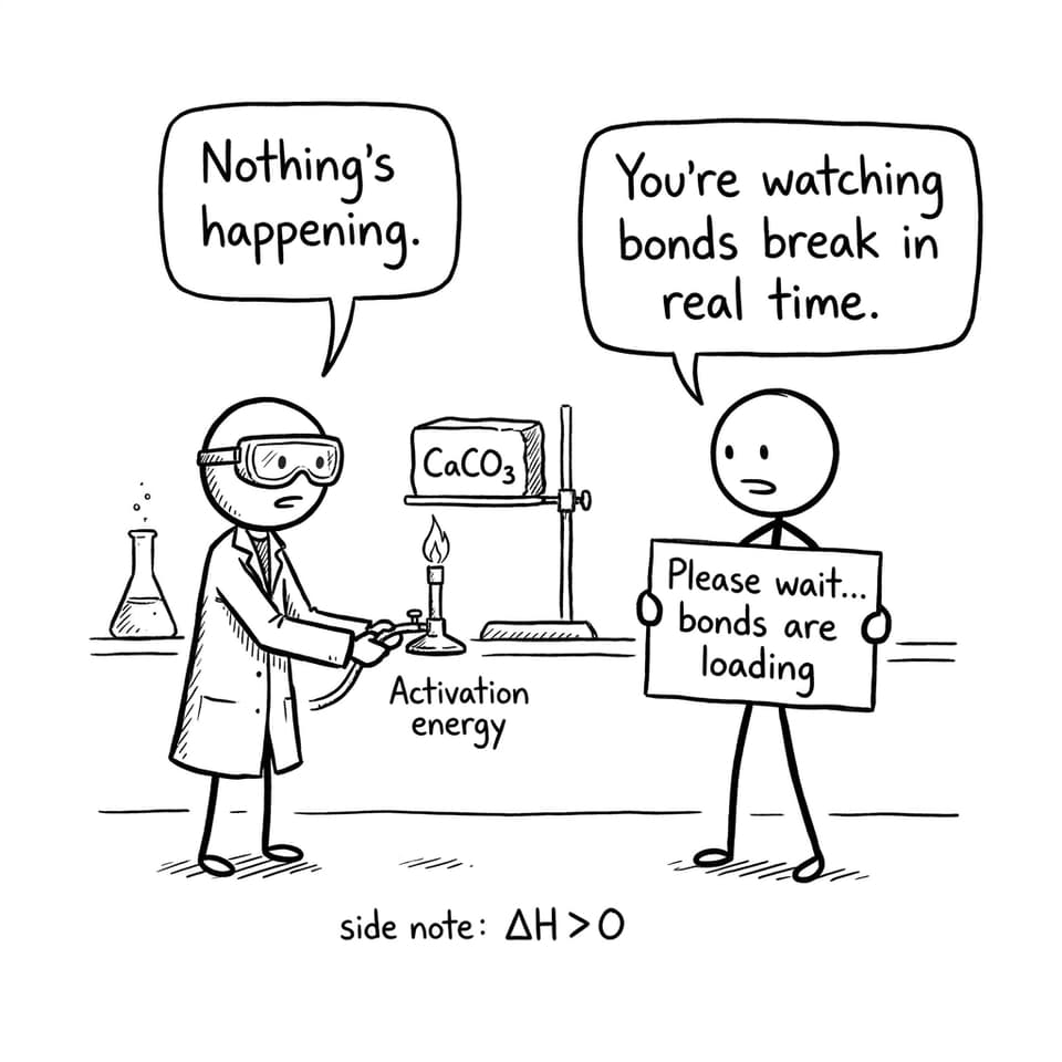 Two students “watch” activation energy happen