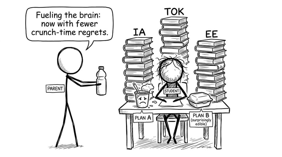 IB student meal-prep vs deadlines