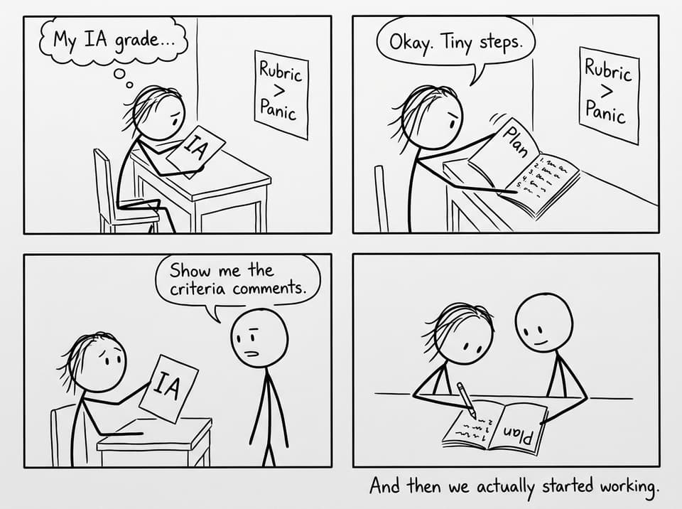 Student turns panic into a plan