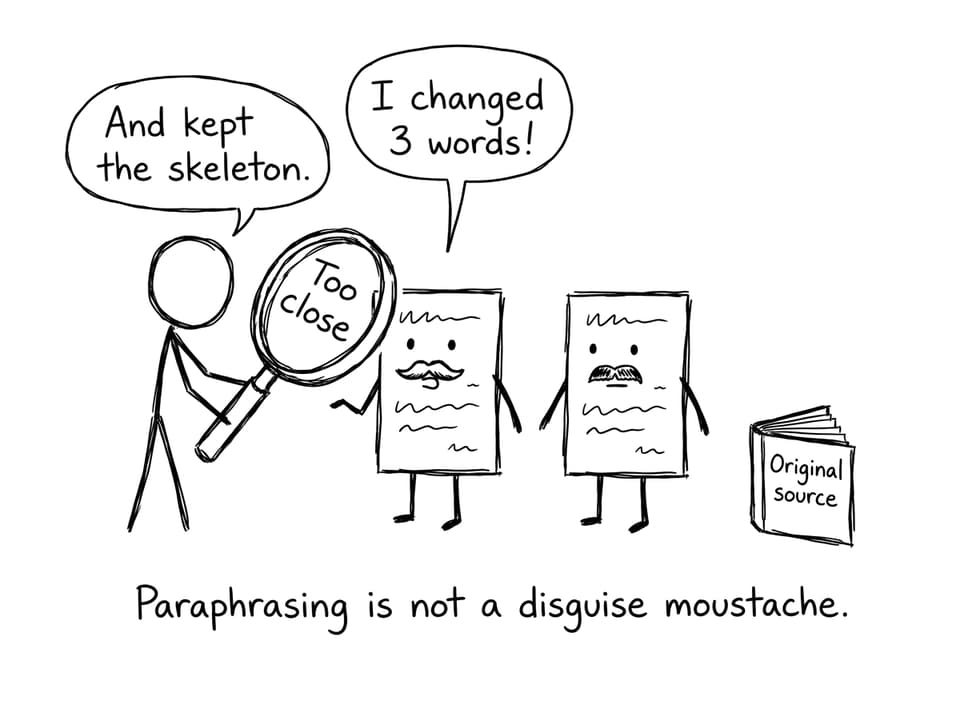 A joke about bad paraphrasing