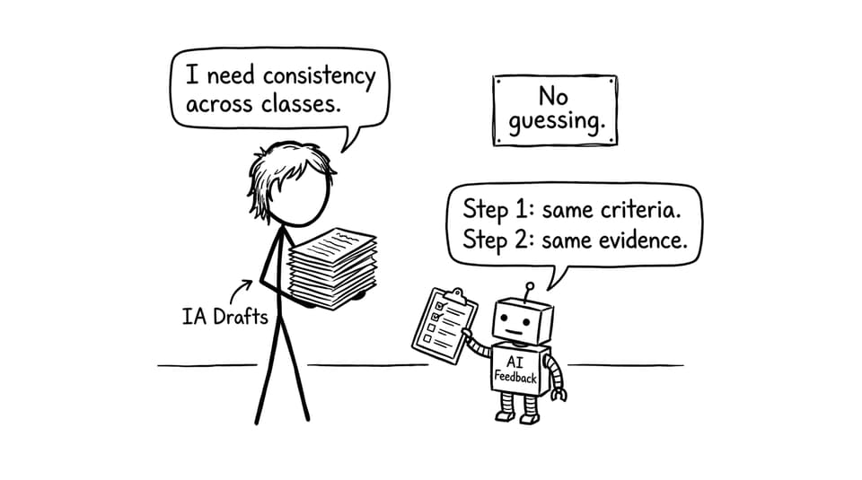 Teacher and AI feedback robot