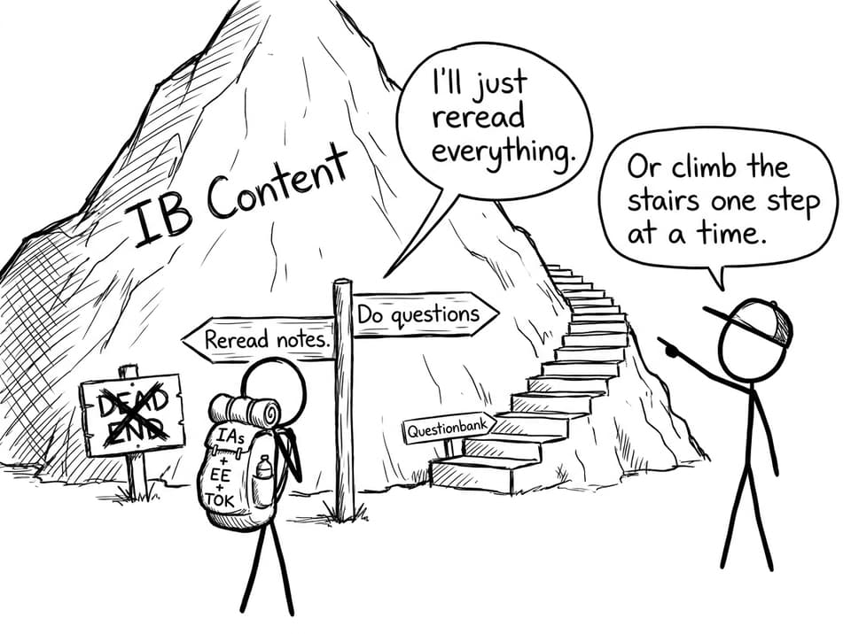 Mountain of IB content comic