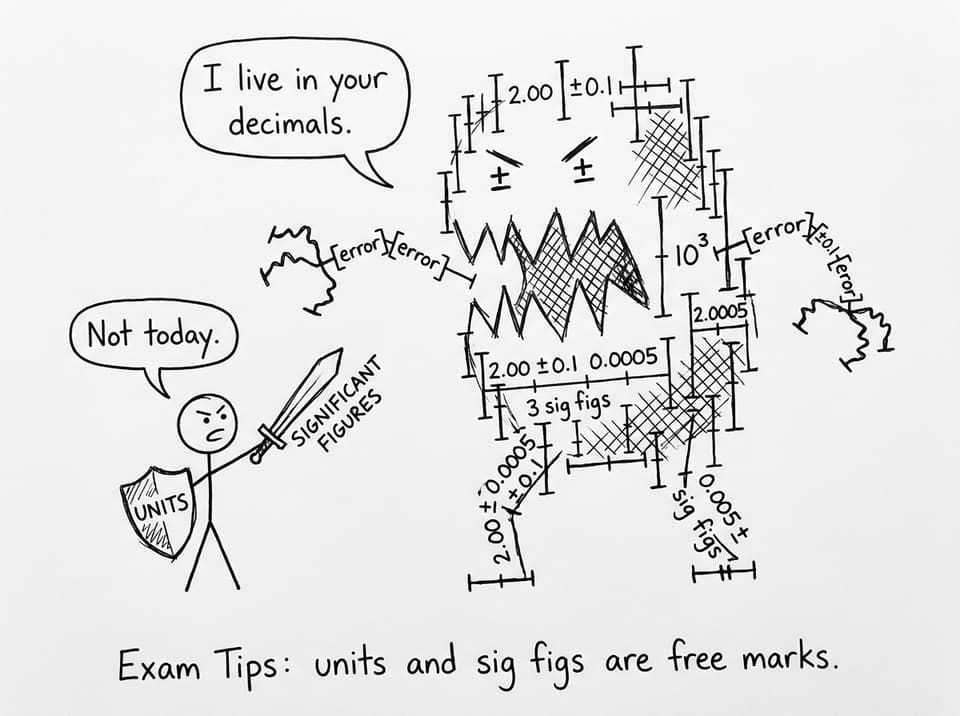 Units and sig figs monster comic