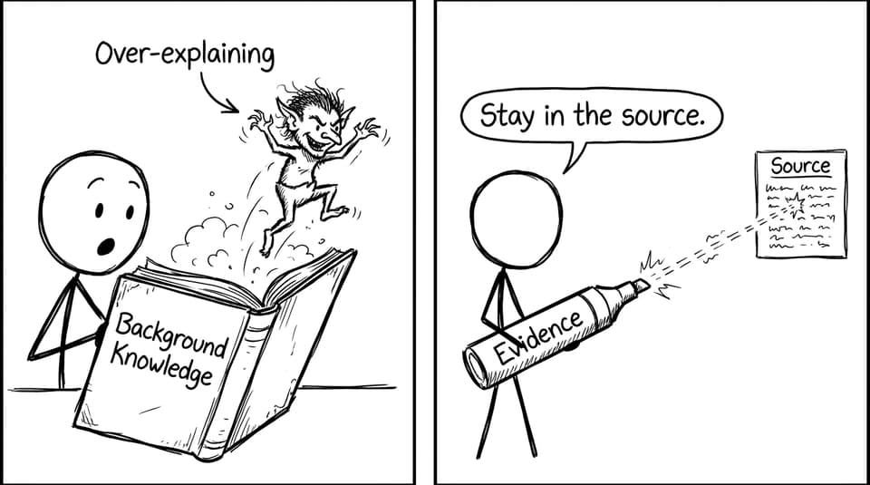 Stay in the source.