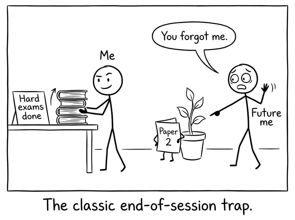End-of-session trap comic