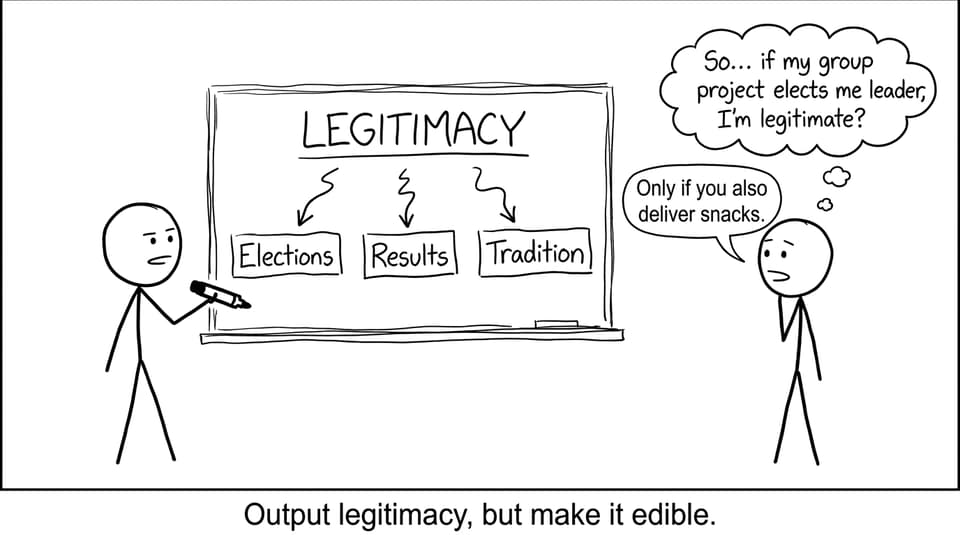 Legitimacy snack economy comic