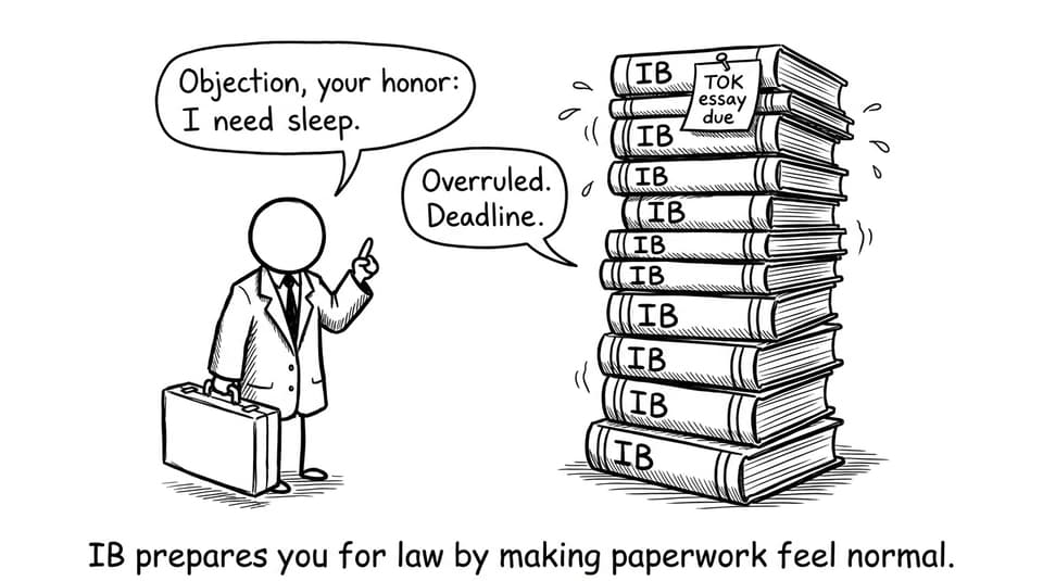 IB student cross-examines the workload