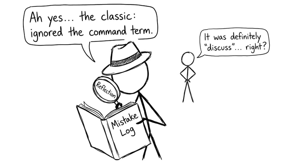 A detective investigating the “ignored the command term” case