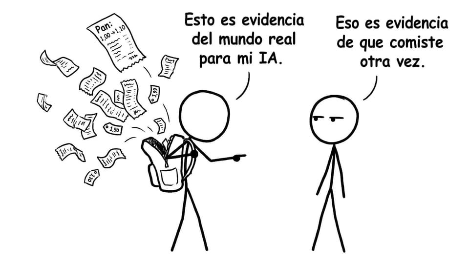 Recibos volando como evidencia