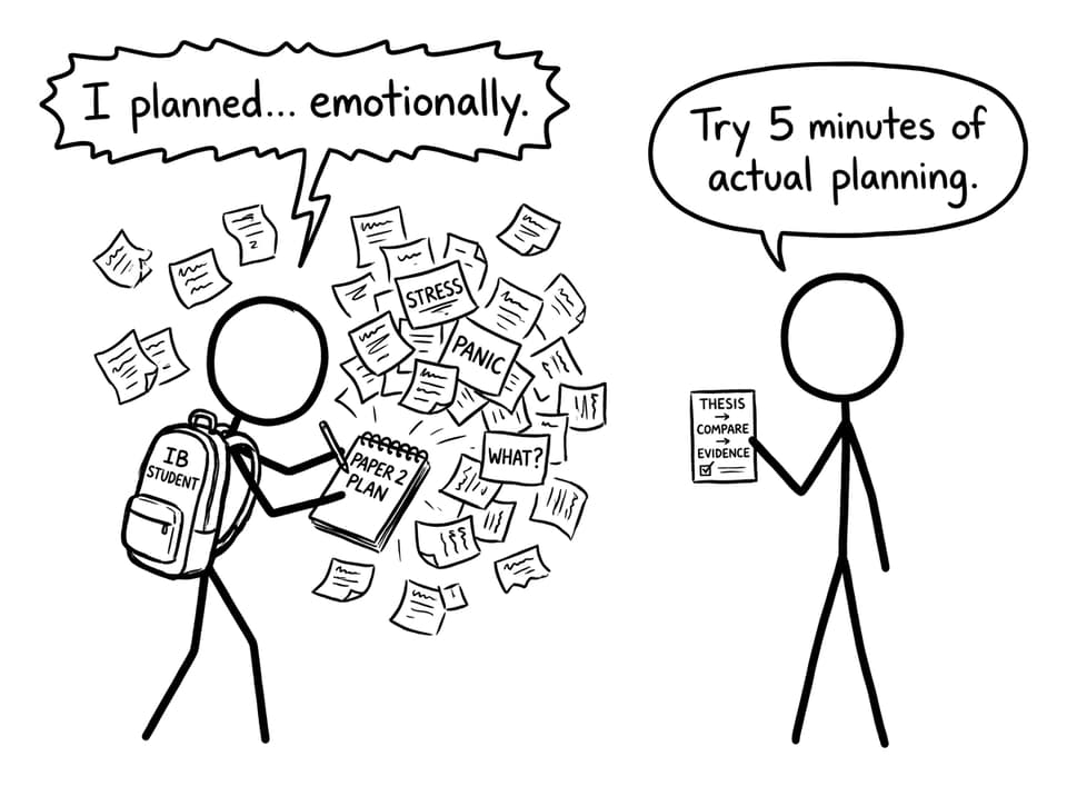 Comic: planning chaos vs checklist