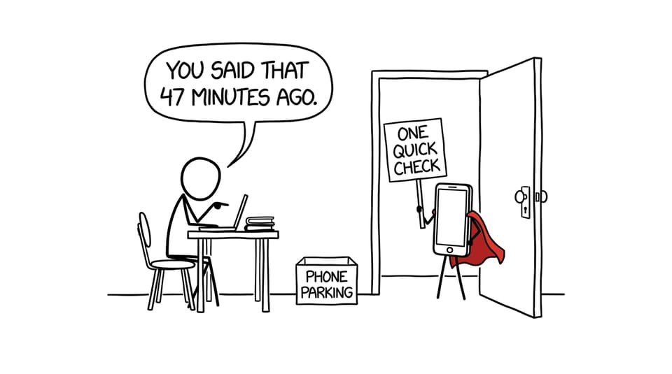 A student sends a distracting phone to phone parking