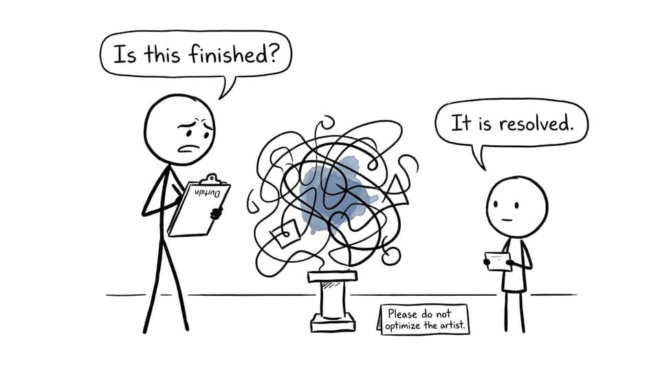 A parent learning not to optimize the artist