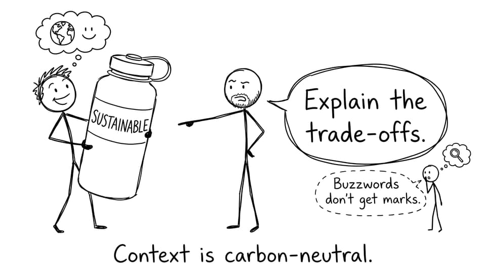 Buzzwords don’t get marks