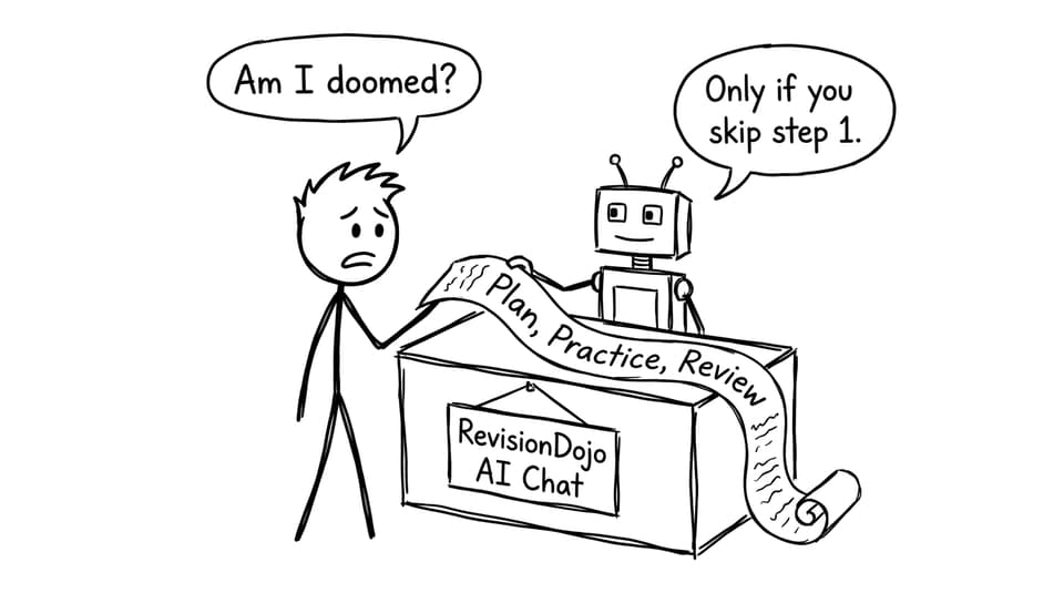RevisionDojo AI chat comic